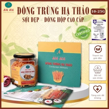 Đông Trùng Hạ Thảo Khô Sấy Thăng Hoa AN AN Vip Cao Cấp Đóng Hộp 10-25gr 289k