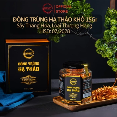 Đông Trùng Hạ Thảo Khô Sấy Thăng Hoa CordyHappy 15g Thượng Hạng - Giá 559k, tăng đề kháng