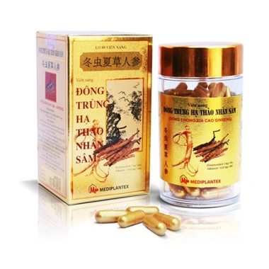 Đông trùng hạ thảo nhân sâm 80 viên Mediplantex - Tăng sức đề kháng, giá 450.000đ