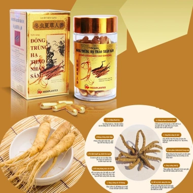 Đông trùng hạ thảo nhân sâm 80 viên Mediplantex - Tăng sức đề kháng, giá 450.000đ