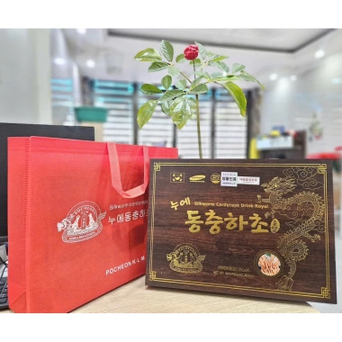Đông Trùng Hạ Thảo POCHEON 60 Gói Hộp Gỗ Nâu Hàn Quốc – Tăng sức đề kháng, Giá chỉ 1.029.000₫ 3