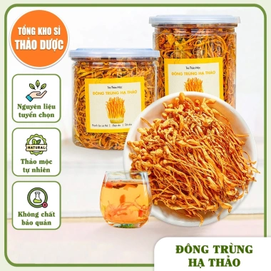 Đông trùng hạ thảo sấy khô 100g - trà, hầm canh, ngâm mật ong, giá 40.000 VND