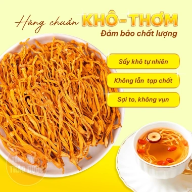 Đông trùng hạ thảo sấy khô 100g - trà, hầm canh, ngâm mật ong, giá 40.000 VND