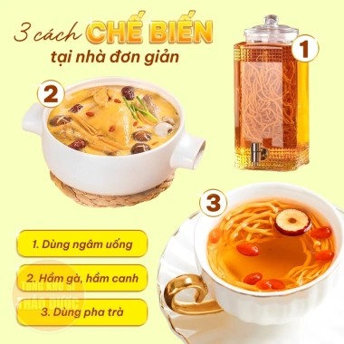 Đông trùng hạ thảo sấy khô 100g - trà, hầm canh, ngâm mật ong, giá 40.000 VND