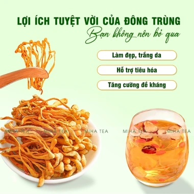 Đông trùng hạ thảo sấy khô 1kg sợi vàng thơm, pha trà, nấu chay, hầm canh 112.000₫