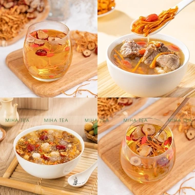 Đông trùng hạ thảo sấy khô 1kg sợi vàng thơm, pha trà, nấu chay, hầm canh 112.000₫