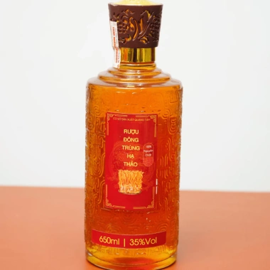 Đông trùng hạ thảo tươi ngâm 35 độ Nguyên chất 650ml Tiệm Ông Tâm không đau đầu