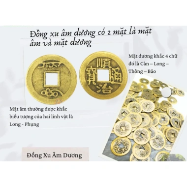 Đồng xu âm dương phong thủy - Thu hút tài lộc, giá ưu đãi 32.000₫ (giá gốc 41.280₫) 4