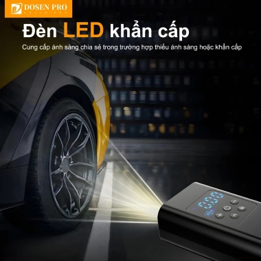 Dosen Pro Máy Bơm Hơi Lốp Đo Áp Suất Kỹ Thuật Số, Đèn LED, Nén Khí Ô tô, Xe Đạp, Xe Máy – Giá 379.800₫