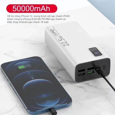 Dosen Sạc dự phòng PD22.5W 10.000‑50.000mAh, pin dự phòng LED tích hợp, 228.626₫ 8 Dosen Sạc dự phòng PD22.5W 10.000‑50.000mAh, pin dự phòng LED tích hợp, 228.626₫ 8