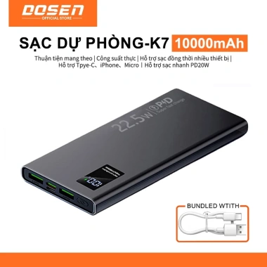 Dosen Sạc dự phòng PD22.5W 10.000‑50.000mAh, pin dự phòng LED tích hợp, 228.626₫