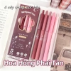 DOTDING Hộp 4 Bút Bi Bấm 0.5mm MOKA Đệm Tay Siêu To Mực Gel Đen Set Cây Viết Xanh 18.000 VND 10