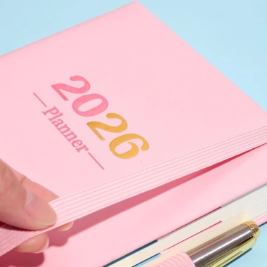 DOTDING Planner A5 2.026 - Sổ tay 412 trang 80GSM, bìa da mềm, lịch tiếng Anh dày hơn, 39.000₫ 5