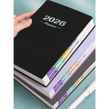 DOTDING Planner A5 2.026 - Sổ tay 412 trang 80GSM, bìa da mềm, lịch tiếng Anh dày hơn, 39.000₫ 9