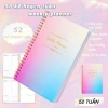 DOTDING Sổ kế hoạch tuần 52 tuần 100GSM - Bìa chống nước, xoắn ốc đứng, học sinh, nhật ký 36,106₫