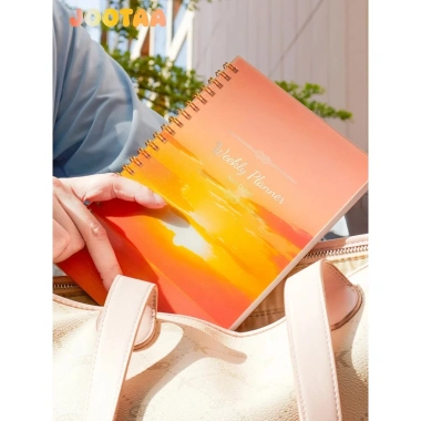 DOTDING Sổ kế hoạch tuần 52 tuần 100GSM - Bìa chống nước, xoắn ốc đứng, học sinh, nhật ký 36,106₫ 3
