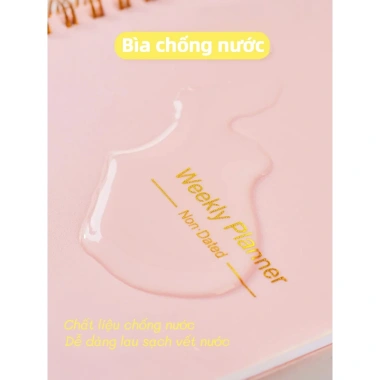 DOTDING Sổ kế hoạch tuần 52 tuần 100GSM - Bìa chống nước, xoắn ốc đứng, học sinh, nhật ký 36,106₫ 9