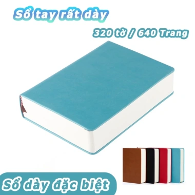DOTDING Sổ tay bìa da 640 trang A4/A5/A6 - Siêu dày, nhỏ gọn, tiện lợi cho sinh viên, giá 75k