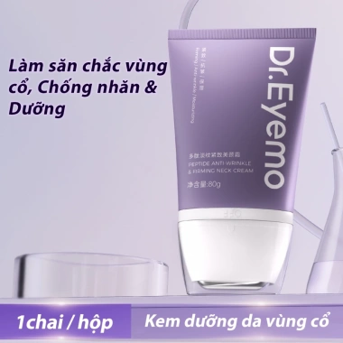Dr Eyemo Kem dưỡng ẩm cổ 80g - Làm mờ nếp nhăn, da mịn màng, đầu bi lăn, SALE GIỜ VÀNG 345k