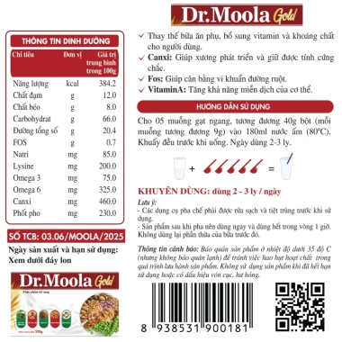 Dr Moola Gold 500g - Sữa hạt dinh dưỡng thơm ngon từ hạt quý, giá 399.500 VND 7
