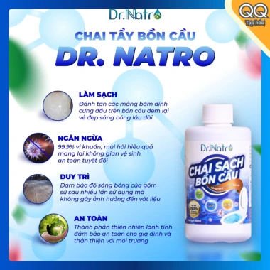 Dr Natro chai tẩy bồn cầu diệt 99,9 phần trăm vi khuẩn, khử mùi tự động, giá chỉ 125.000 VND