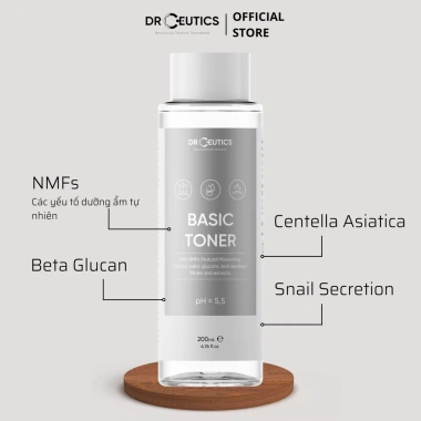 DRCEUTICS Basic Toner 200ml - Toner ẩm, kiểm dầu, giảm bóng nhờn, chỉ 180.000đ