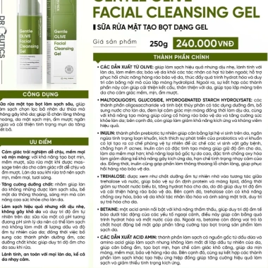 DrCeutics Sữa Rửa Mặt Tạo Bọt Olive Gentle - Dịu Nhẹ, Da Nhạy Cảm 420g - 283.000 VNĐ