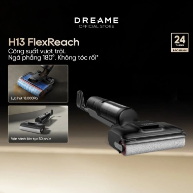 Dreame H12 FlexReach – Máy hút bụi lau sàn không dây 18.000Pa, giặt nóng 90 độ, BH 24 tháng, chỉ 9,9 triệu 10 Dreame H12 FlexReach – Máy hút bụi lau sàn không dây 18.000Pa, giặt nóng 90 độ, BH 24 tháng, chỉ 9,9 triệu 10