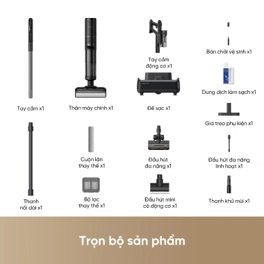 Dreame H13 Dual FlexReach - Máy hút bụi lau sàn không dây 6 trong 1, Lực hút 23.000Pa, BH 24 tháng, Giá 14.990.000