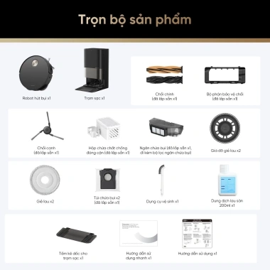 Dreame X50 Ultra Robot hút bụi thông minh, vượt thềm 6cm, AI tránh vật cản, BH 24 tháng - Giá chỉ 27,490,000₫ 9