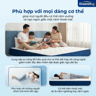 DreamHug Nệm Lò Xo Túi Độc Lập 20cm Chất Lượng 5 Sao Khách Sạn - 1,089,000 VND 7 DreamHug Nệm Lò Xo Túi Độc Lập 20cm Chất Lượng 5 Sao Khách Sạn - 1,089,000 VND 7