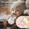 Dr.isla Bình Sữa Thủy Tinh Cổ Rộng Không BPA Mềm Chống Sặc Giảm Đầy Hơi GB16 GB24 7