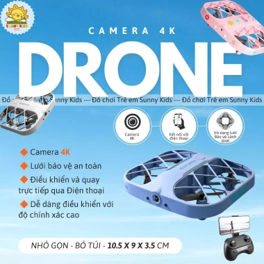 Drone 4K JJRC H107 - Điều khiển, vỏ lưới bảo vệ, giá 990.000đ - Sunny Kids