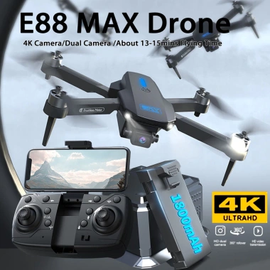 Drone E88 MAX 4K Camera – Tầm Xa, Ống Kính Theo Dõi, Quadrotor 668.468 VND