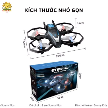Drone Mini JJRC H118 - Máy bay đồ chơi ổn định an toàn, gọn nhẹ, đèn LED nhiều màu - Sunny Kids, 965.000₫