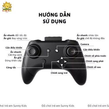 Drone Mini JJRC H118 - Máy bay đồ chơi ổn định an toàn, gọn nhẹ, đèn LED nhiều màu - Sunny Kids, 965.000₫