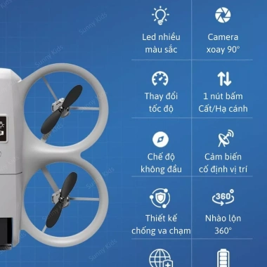 Drone Mini JJRC H135 WiFi FPV - Tự Cân Bằng, Camera 90°, Thiết Kế Nhỏ Gọn - 815.000₫ Sunny Kids