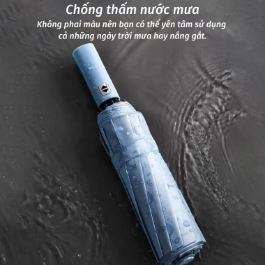 Dù Che Mưa Mika Đi Nắng Gấp Nút Bấm Tự Động, Gọn Nan Kép, Chống Thấm Bền - Giá 149.000 VNĐ