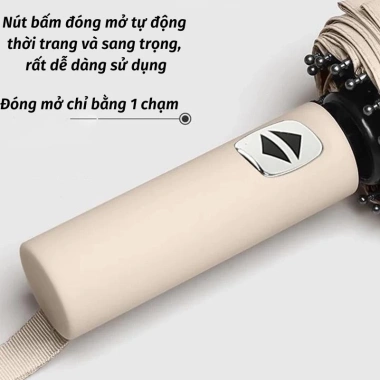 Dù Che Mưa Mika Đi Nắng Gấp Nút Bấm Tự Động, Gọn Nan Kép, Chống Thấm Bền - Giá 149.000 VNĐ