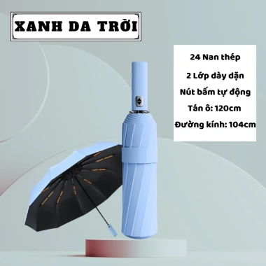 Dù Che Mưa Mika Đi Nắng Gấp Nút Bấm Tự Động, Gọn Nan Kép, Chống Thấm Bền - Giá 149.000 VNĐ 10 Dù Che Mưa Mika Đi Nắng Gấp Nút Bấm Tự Động, Gọn Nan Kép, Chống Thấm Bền - Giá 149.000 VNĐ 10