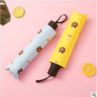Dù Gấu Brown Đa Màu Chống UV Che Mưa Nắng Gấp Gọn Dễ Mang Giá 55k