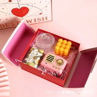 Đủ Hộp + Túi Đỏ Hoa - Hộp quà tặng 20/10, Valentine, Sinh nhật, kèm rơm PGB, quà PK, giá 25.000 6