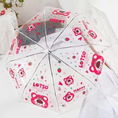 Dù Trong Suốt Gấp Gọn Tự Động Cao Cấp PVC Cute Nhẹ Bền, Phong Cách Nhật Hàn - Giá 139k
