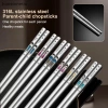 Đũa Inox 316 HA Nhật Bản Chống Trơn Trượt - An toàn cho Mì, Sushi, Que Thực Phẩm, Máy rửa bát - 57.970₫