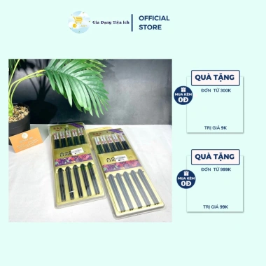 Đũa Nhựa Bọc Kim Loại ALLOY 5 Đôi - Đũa Gắp Thức Ăn Cao Cấp, Giá 100.000₫