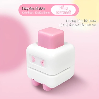 Đục bấm lỗ mini pastel – Dụng cụ đục lỗ giấy cho bullet journal Hàn Quốc, 18.000₫