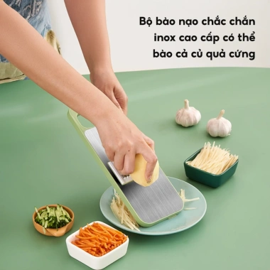 Dụng Cụ Bào Rau Củ Đa Năng 6 Lưỡi Dao Inox JYoohome - Bào Sợi Thái Lát, Giá chỉ 58k