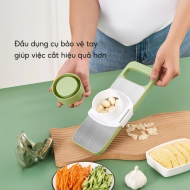 Dụng Cụ Bào Rau Củ Đa Năng 6 Lưỡi Dao Inox JYoohome - Bào Sợi Thái Lát, Giá chỉ 58k