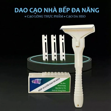Dụng cụ cạo đa năng hộp 10 lưỡi inox Cạo lông bì heo chân giò giá chỉ 49.000 VNĐ