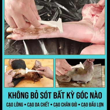 Dụng cụ cạo đa năng hộp 10 lưỡi inox Cạo lông bì heo chân giò giá chỉ 49.000 VNĐ